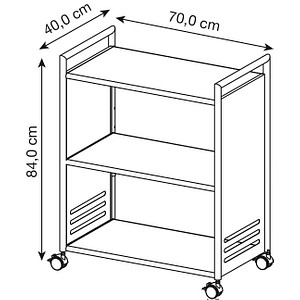 4044917411517 - Bürowagen für Ordner alusilber chrom 70 x 40 x 84cm 4044917411517 Kerkmann 4044917411517 - Bürowagen für Ordner alusilber chrom 70 x 40 x 84cm 4044917411517 Kerkmann