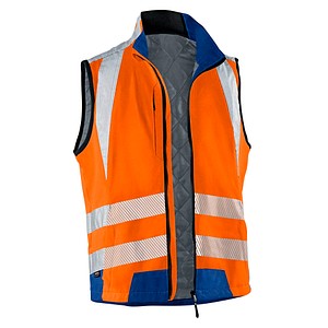 KÜBLER® unisex Warnweste REFLECTIQ orange, kornblau Größe L