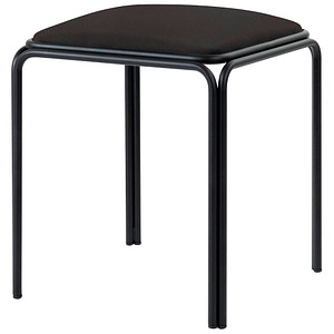 3660141959147 - Meet by Paperflow Hocker Bistro Stahl mit Kunstlederbezug Sitzhöhe 495 mm B 420 x T 420 x H 495 mm 4 Stück schwarz 3660141959147 - Meet by Paperflow Hocker Bistro Stahl mit Kunstlederbezug Sitzhöhe 495 mm B 420 x T 420 x H 495 mm 4 Stück schwarz