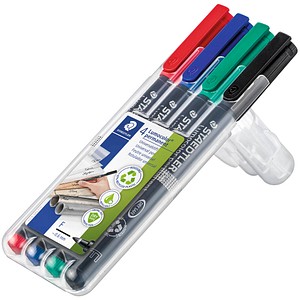 STAEDTLER Lumocolor Folienstifte-Set farbsortiert permanent, 4 St.