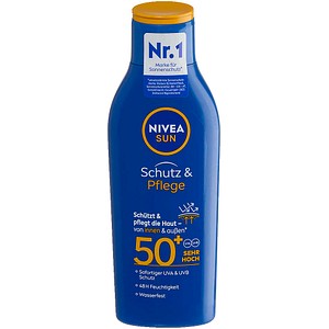 NIVEA SUN Protect & Moisture Sonnenmilch LSF 50+ 200 ml Feuchtigkeitsspendend
