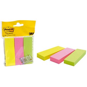 Post-it Haftmarker 671-3, Notes Markers, 25x76mm, 3-farbig sortiert, ohne, rechteckig 3134375317153 Post-it 3 Stück