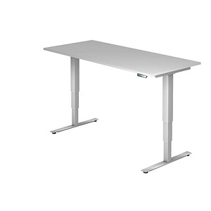 XDSM19 höhenverstellbarer Schreibtisch grau rechteckig