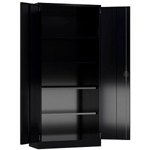 4061815605480 - Stahlschrank ClassiX X-530369 tiefschwarz 920 x 600 x 1945 cm aufgebaut  4061815605480 LÜLLMANN