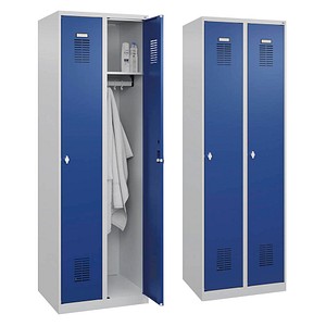 4066681374737 - Spind Classic Plus enzianblau lichtgrau 088055-20-S10000 2 Schließfächer 600 x 500 x 1850 cm 4066681374737 CP 2 Stück 4066681374737 - Spind Classic Plus enzianblau lichtgrau 088055-20-S10000 2 Schließfächer 600 x 500 x 1850 cm 4066681374737 CP 2 Stück