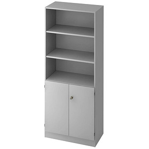 HAMMERBACHER Regalschrank V6770, V6770/5/5/SG lichtgrau 80,0 x 42,0 x 200,4 cm, 1 St.