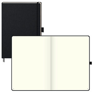 BRUNNEN Notizbuch KOMPAGNON DIN A4 blanko, schwarz Hardcover 192 Seiten