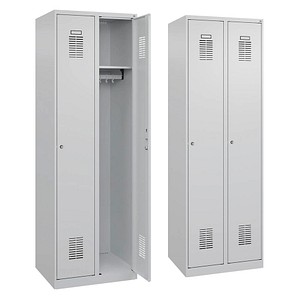 4066681374782 - Spind Classic Plus lichtgrau 088055-20-S10005 2 Schließfächer 600 x 500 x 1850 cm 4066681374782 CP 2 Stück