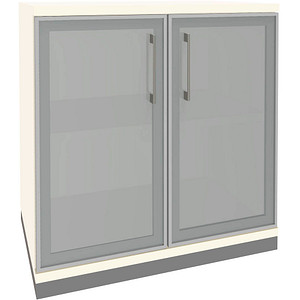 4260672331857 - fm Aktenschrank Oldenburg 4260672331857 weiß Acrylglas satiniert 1 Fachboden 800 x 442 x 781 cm