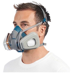 3M 6502QLKIT-1 Atemschutzmaske A2P3 Halbmasken-Atemschutzgerät Blau