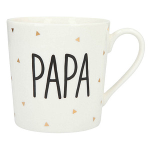 4010070438760 - Kaffeetassen mit Aufschrift Papa weißgold 03 l 4010070438760 DEPESCHE