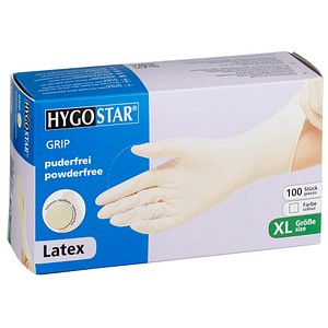 HYGOSTAR unisex Einmalhandschuhe GRIP weiß Größe XL 100 St.