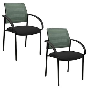 4067976999789 - Besucherstuhl AIRWORK MEETING 10 mint schwarz schwarz mit Armlehnen 4-Fuß-Gestell 4067976999789 2 Stück 4067976999789 - Besucherstuhl AIRWORK MEETING 10 mint schwarz schwarz mit Armlehnen 4-Fuß-Gestell 4067976999789 2 Stück