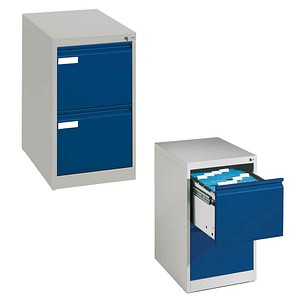 4025314217438 - CP C 2000 Acurado Hängeregistraturschrank lichtgrau enzianblau 2 Schubladen 433 x 590 x 733 cm