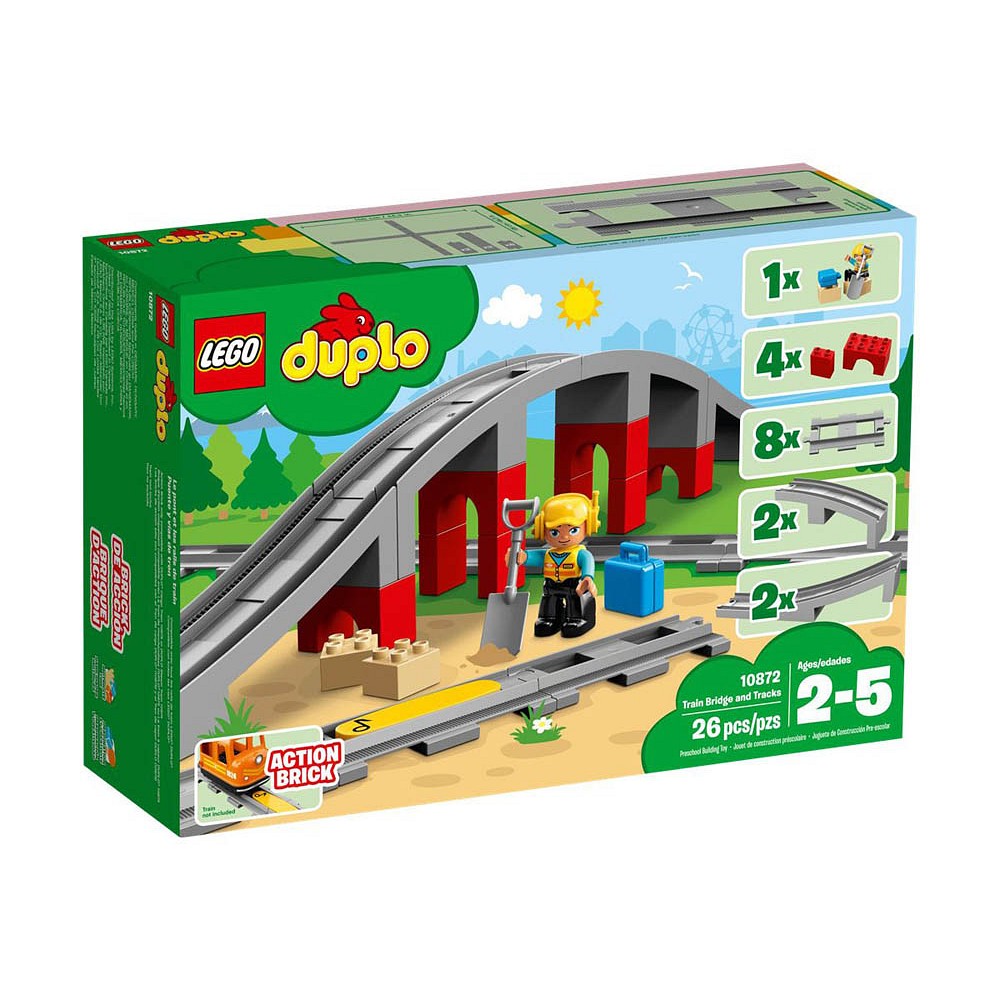 LEGO® Duplo 10872 Eisenbahnbrücke und Schienen Bausatz