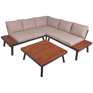 4041908131584 - Lounge-Set THERESA 4tlg Akazie beige Sitzgruppe Garten Lounge Möbel Garnitur 4041908131584 - Lounge-Set THERESA 4tlg Akazie beige Sitzgruppe Garten Lounge Möbel Garnitur