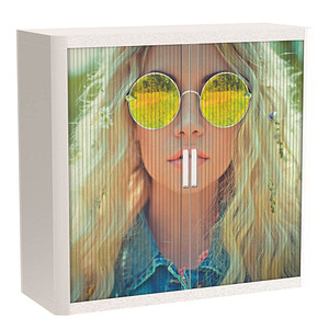 PAPERFLOW easyOffice Tropical Rollladenschrank 61306 2 Fachböden 110,0 x 41,5 x 104,0 cm