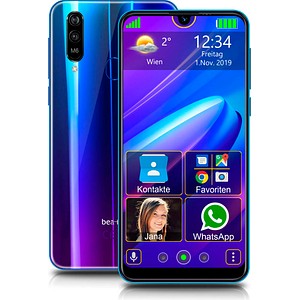 bea-fon M6 Dual-SIM-Smartphone blau 32 GB