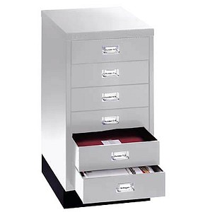 BISLEY MultiDrawer™ L29A36S Schubladenschrank silber 6 Schubladen 34,9 x 43,2 x 67,0 cm