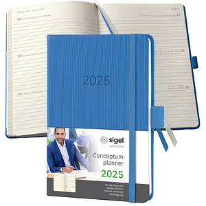 SIGEL Taschenkalender Conceptum 2025 blau