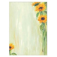 Briefpapier mit Sonnenblumen-Motiv