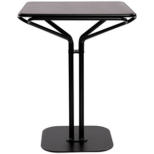 3660141959567 - Meet by Paperflow Beistelltisch Bistro Stahlgestell mit MDF-Platte mit Standfuß B 800 x T 800 x H 750 mm schwarz