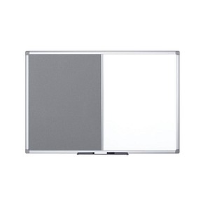 Bi-Office Whiteboard-Pinnwand MAYA KOMBI 120,0 x 90,0 cm Textil grau