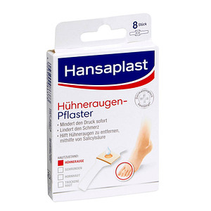 Hansaplast Hühneraugen-Pflaster 50430 beige, weiß, 8 St.