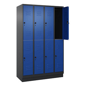 4068427432695 - Spind Classic PLUS enzianblau schwarzgrau 080320-40 S10138 8 Schließfächer 1200 x 500 x 1950 cm 4068427432695 C+P-Möbel 4068427432695 - Spind Classic PLUS enzianblau schwarzgrau 080320-40 S10138 8 Schließfächer 1200 x 500 x 1950 cm 4068427432695 C+P-Möbel