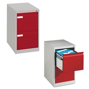 4025314217452 - Hängeregistraturschränke einbahnig 2 Schubfächer lichtgrau rubinrot 4025314217452 C+P-Möbel 4025314217452 - Hängeregistraturschränke einbahnig 2 Schubfächer lichtgrau rubinrot 4025314217452 C+P-Möbel