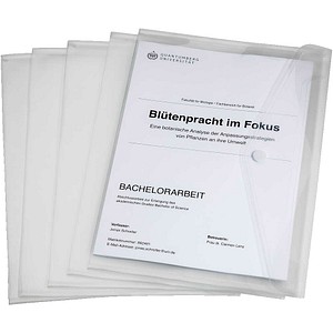 4052301200111 - Dokumententaschen DIN A4 quer transparent glatt 5 St