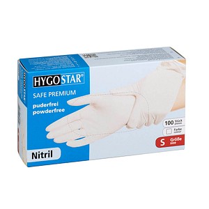 HYGOSTAR unisex Einmalhandschuhe SAFE PREMIUM weiß Größe S 100 St.