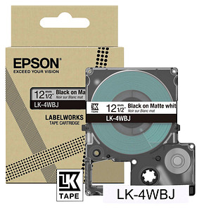 Epson LK-4WBJ Schriftband 12mm schwarz auf weiß
