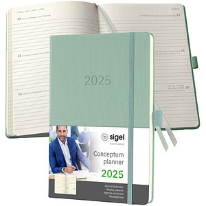 SIGEL Buchkalender Conceptum 2025 mintgrün