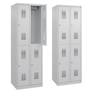 4066681375031 - Spind Basic Plus lichtgrau 088355-20-S10005 4 Schließfächer 600 x 500 x 1850 cm 4066681375031 CP 2 Stück 4066681375031 - Spind Basic Plus lichtgrau 088355-20-S10005 4 Schließfächer 600 x 500 x 1850 cm 4066681375031 CP 2 Stück