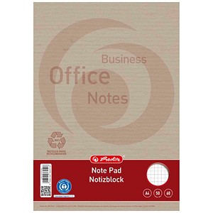 4006144364516 - Notizblock 367405008 Recycling kariert   Lineatur 22 A4 60g braun 50 Blatt 4006144364516 Landre