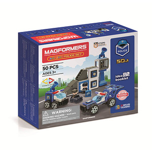 4260255968555 - Magnet-Bausatz MAGFORMERS 278-55 AMAZING POLICE SET 50-teilig in blau 4260255968555 - Magnet-Bausatz MAGFORMERS 278-55 AMAZING POLICE SET 50-teilig in blau