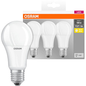 4058075819412 - Led Base Classic a in Kolbenform mit E27-Sockel Nicht Dimmbar Ersetzt 100 Watt Matt Warmweiß - 2700 Kelvin 3er-Pack - Osram 4058075819412 - Led Base Classic a in Kolbenform mit E27-Sockel Nicht Dimmbar Ersetzt 100 Watt Matt Warmweiß - 2700 Kelvin 3er-Pack - Osram