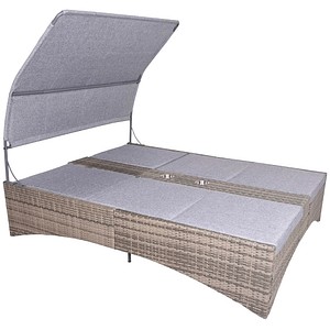 4041908141613 - Sonnenliege PESCARA grau Kunststoff 4041908141613 Garden Pleasure