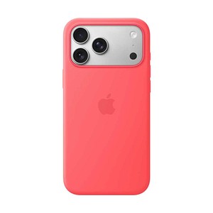 Apple Silikon Case mit MagSafe Handyhülle für Apple iPhone 17 Pro Max guavepink