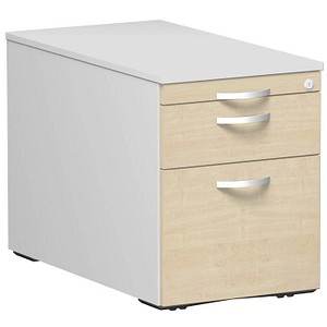 4038933486055 - Flex Rollcontainer lichtgrau ahorn 3 Auszüge 438 x 800 x 565 cm