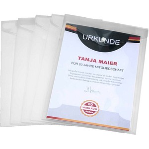 4052301200104 - Dokumententaschen DIN A4 transparent glatt 5 St