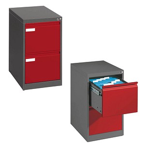 4025314217476 - Hängeregistraturschränke einbahnig 2 Schubfächer anthrazit rubinrot 4025314217476 C+P-Möbel 4025314217476 - Hängeregistraturschränke einbahnig 2 Schubfächer anthrazit rubinrot 4025314217476 C+P-Möbel