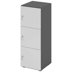 4032062314098 - HAMMERBACHER Schließfachschrank grafit lichtgrau V234L3 G 5 DS 3 Schließfächer 400 x 420 x 1100 cm