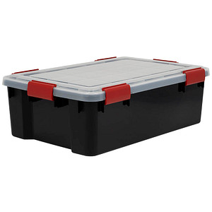 8716382208966 - Aufbewahrungsbox AT-LS BkR C DRed 6376 außen 29x39x191cm Polypropylen schwarz transparent rot 8716382208966 IRIS Ohyama