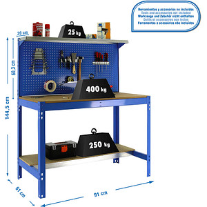 8435104946824 -  Werkbank SIMONWORK BT3 900 blau 910 x 610 x 1445 cm 8435104946824 Simon Rack