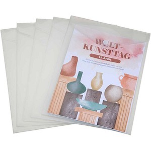 4052301200128 - Dokumententaschen DIN A4 transparent glatt 5 St