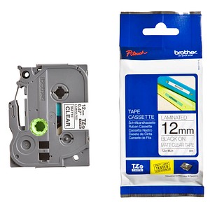 Beschriftungsband TZe-M31 TZEM31, 12 mm schwarz auf transparent