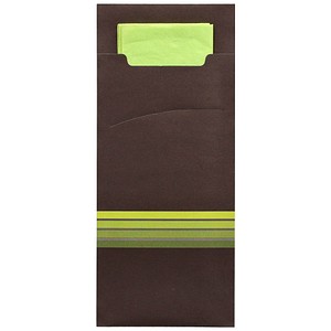 4002911867020 - Bestecktaschen Stripes inkl weißer Serviette 520 Stk 200 x 85 mm Papier schwarz limone 4002911867020 - Bestecktaschen Stripes inkl weißer Serviette 520 Stk 200 x 85 mm Papier schwarz limone