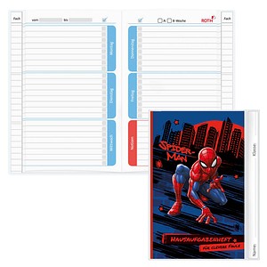 4028279650340 - ROTH Hausaufgabenheft Marvel Spider-Man für clevere Faule liniert DIN A5 ohne Rand 104 Blatt
